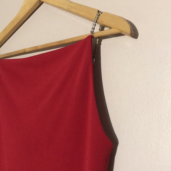 Lori Ann Petite Red Crop Top Jewel Straps Size 9/10 - Picture 9 of 13